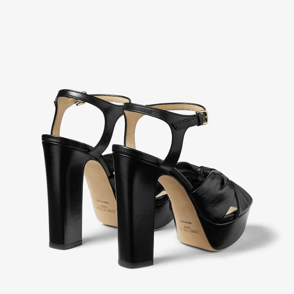 Black Jimmy Choo Heloise 120 Platform Sandals, view 6 | Sandals