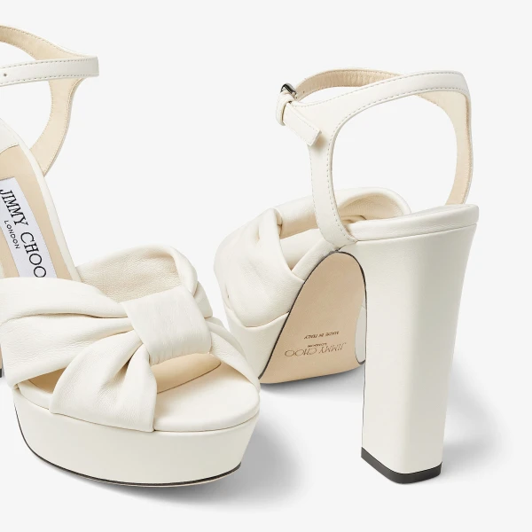 Latte Jimmy Choo Heloise 120 Platform Sandals, view 4 | Sandals
