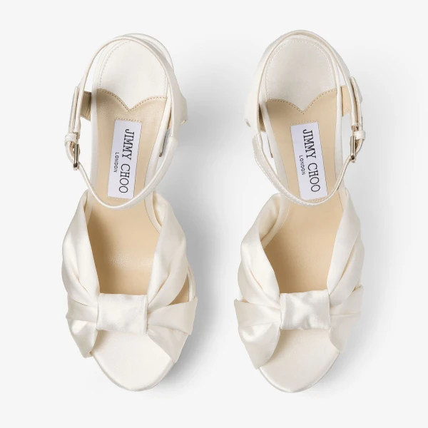 Ivory Jimmy Choo Heloise 120 Sandals, view 3 | Sandals