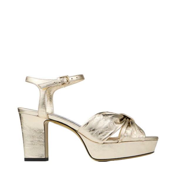 Metallic Jimmy Choo Heloise 80 Platform Sandals | Sandals