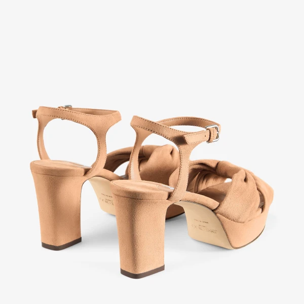 Toffee Jimmy Choo Heloise 80 Platform Sandals, view 5 | Sandals