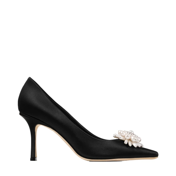 Black Jimmy Choo Ines Pump 85 | Heels