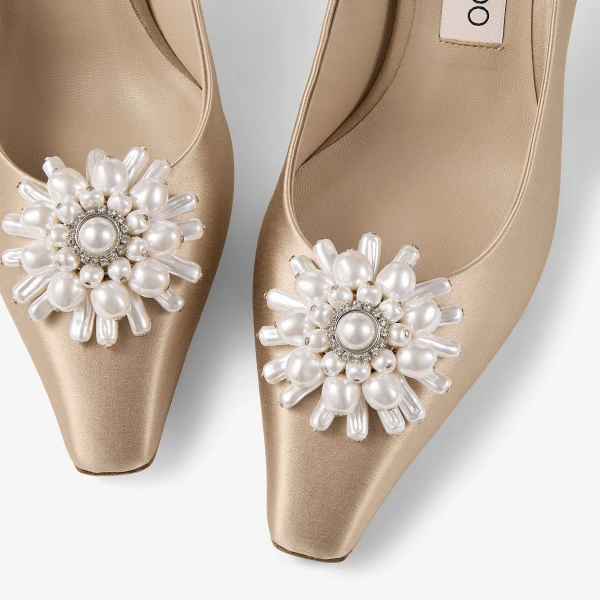 Stone, Pearl and Crystal Jimmy Choo Ines Pump 85, view 5 | Heels