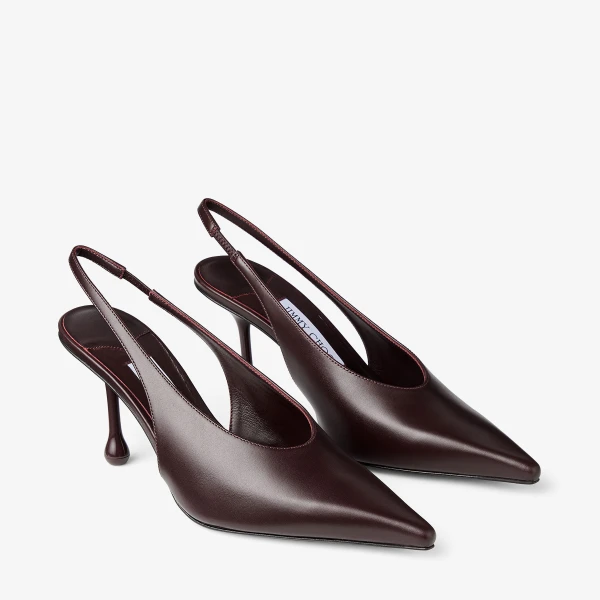 Deep Merlot Jimmy Choo Isa 80 Pumps, view 3 | Heels