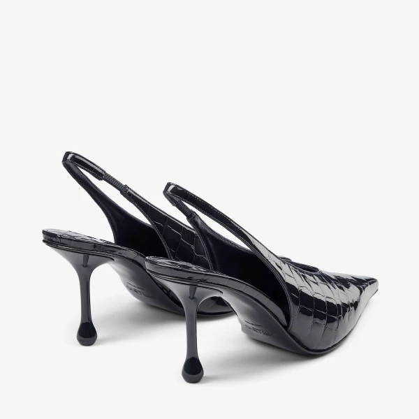 Navy Jimmy Choo Isa 80 Slingbacks, view 6 | Heels