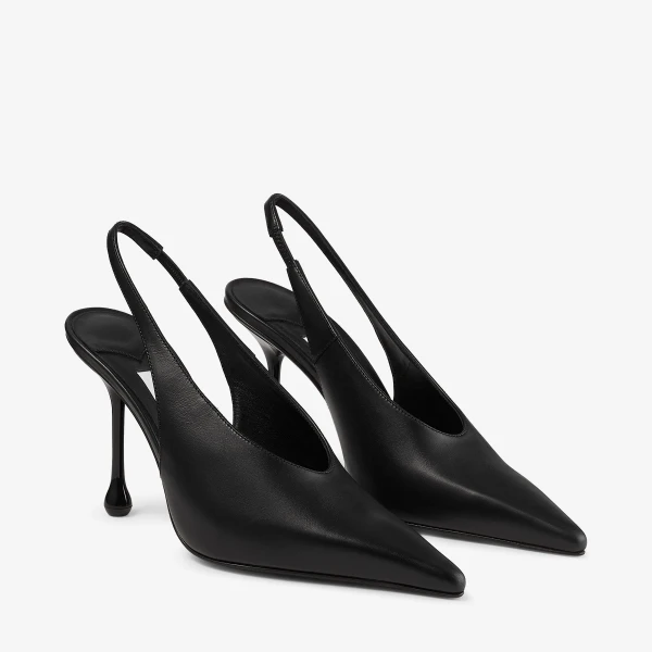 Black Jimmy Choo Isa 95 Pumps, view 4 | Heels
