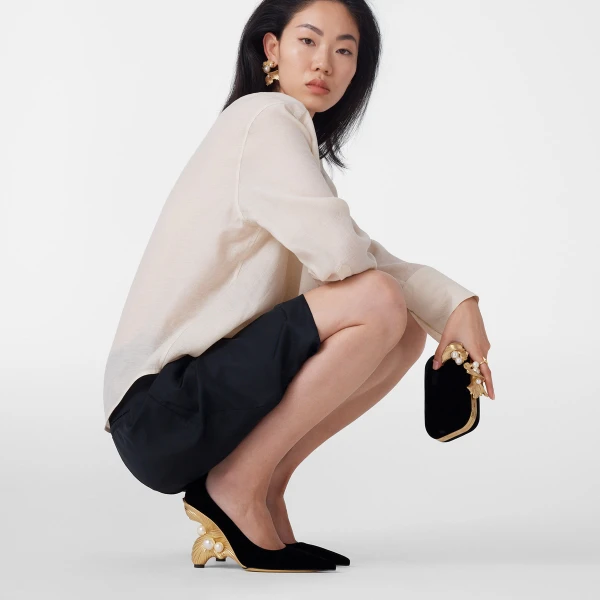 Black Jimmy Choo Ithaca 95 Pumps, view 2 | Sandals