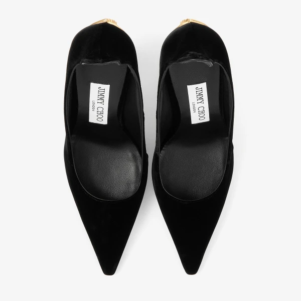 Black Jimmy Choo Ithaca 95 Pumps, view 6 | Sandals