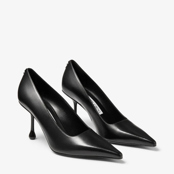 Black Jimmy Choo Ixia 80 Pumps, view 3 | Heels
