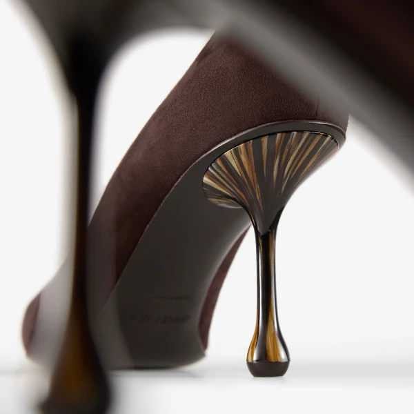 Chocolate Jimmy Choo Ixia 80 Pumps, view 4 | Heels
