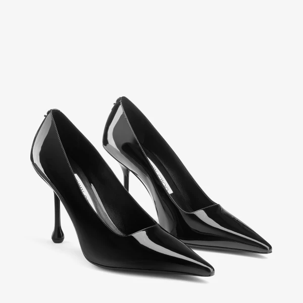 Black Jimmy Choo Ixia 95 Pumps, view 2 | Heels