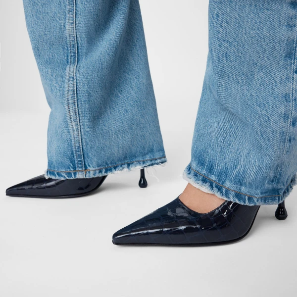 Navy Jimmy Choo Ixia 95 Pumps, view 2 | Heels