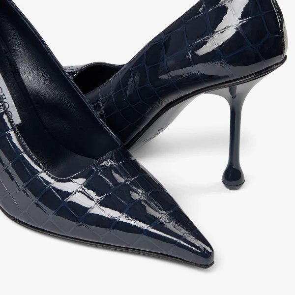 Navy Jimmy Choo Ixia 95 Pumps, view 5 | Heels