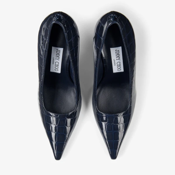 Navy Jimmy Choo Ixia 95 Pumps, view 6 | Heels