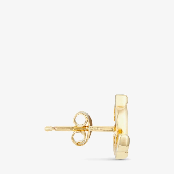 Gold Jimmy Choo JC Mini Studs, view 2 | Earrings