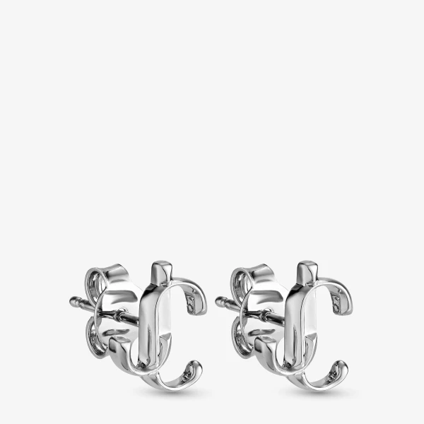 Silver Jimmy Choo JC Mini Studs, view 4 | Earrings