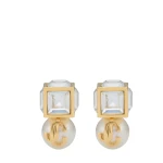 Metallic Jimmy Choo JC Pearl Cube Studs | Earrings
