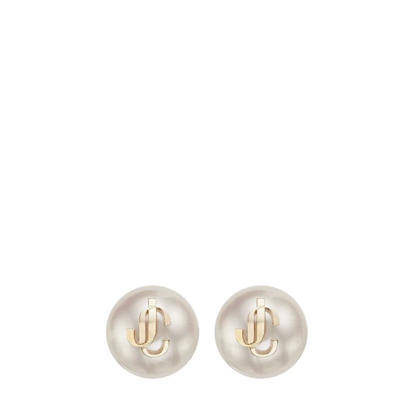 Metallic Jimmy Choo JC Pearl Studs | Earrings