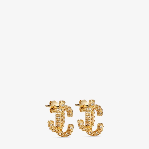 Gold Jimmy Choo JC Studs, view 2 | Earrings