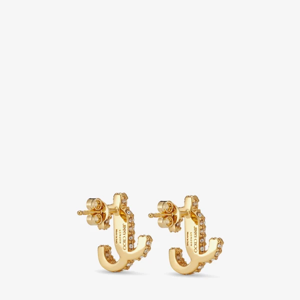 Gold Jimmy Choo JC Studs, view 4 | Earrings