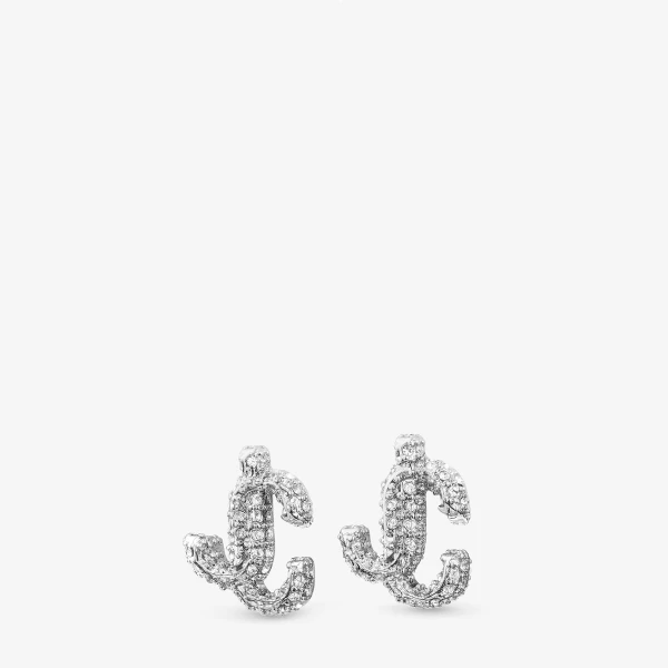 Silver Jimmy Choo JC Studs, view 2 | Earrings