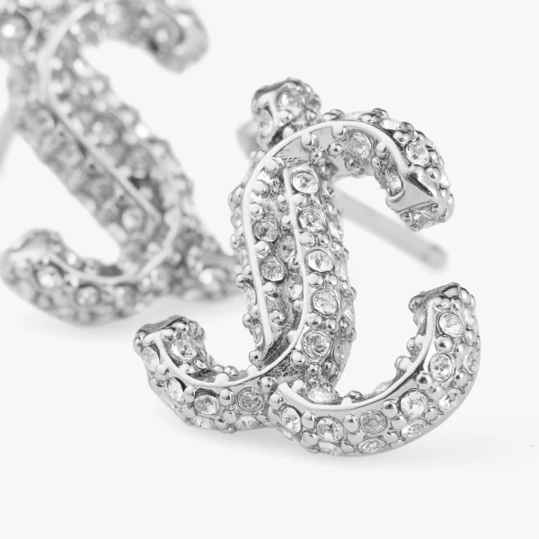 Silver Jimmy Choo JC Studs, view 3 | Earrings