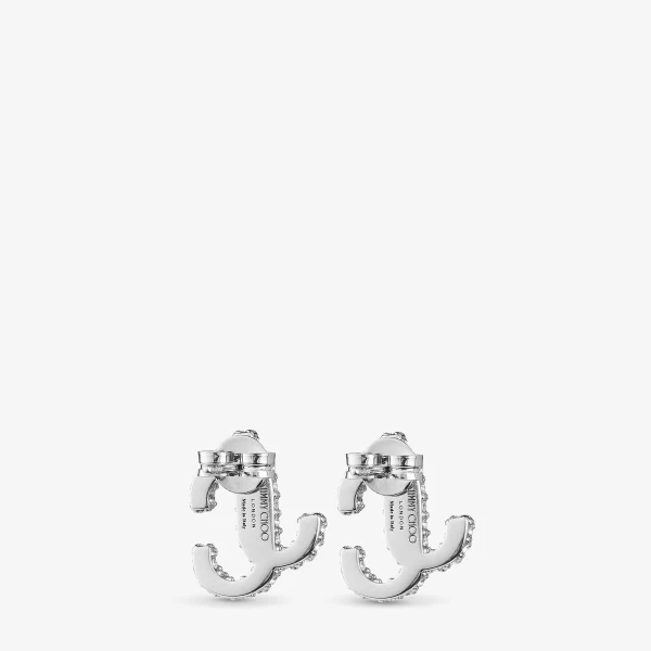 Silver Jimmy Choo JC Studs, view 4 | Earrings