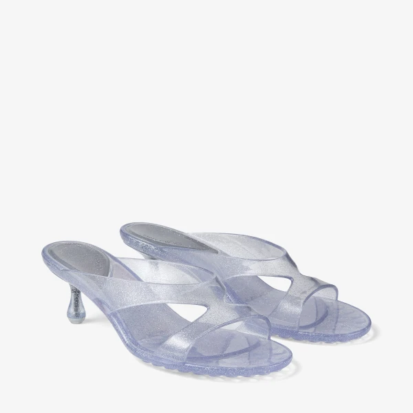 Silver Jimmy Choo Jelly Drop 50 Sandals, view 4 | Sandals