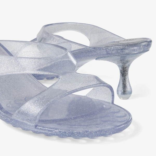 Silver Jimmy Choo Jelly Drop 50 Sandals, view 5 | Sandals