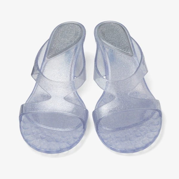 Silver Jimmy Choo Jelly Drop 50 Sandals, view 6 | Sandals