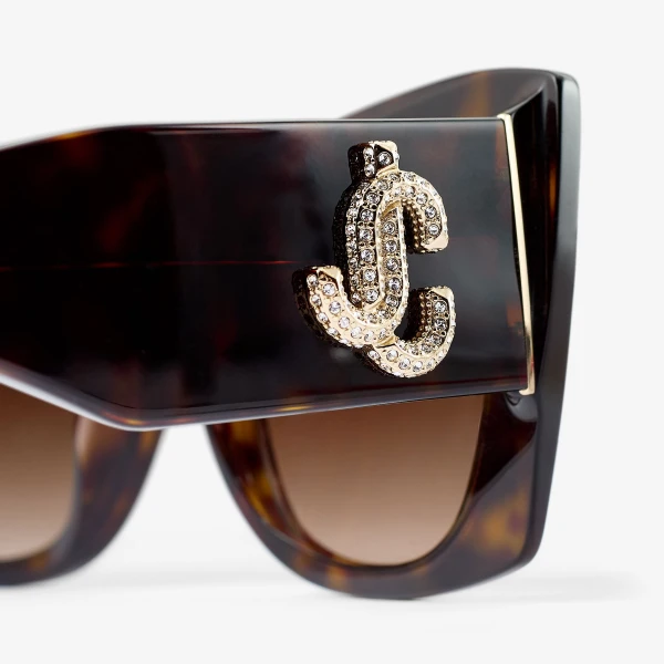 Havana Jimmy Choo Juliana Sunglasses, view 3 | Sunglasses