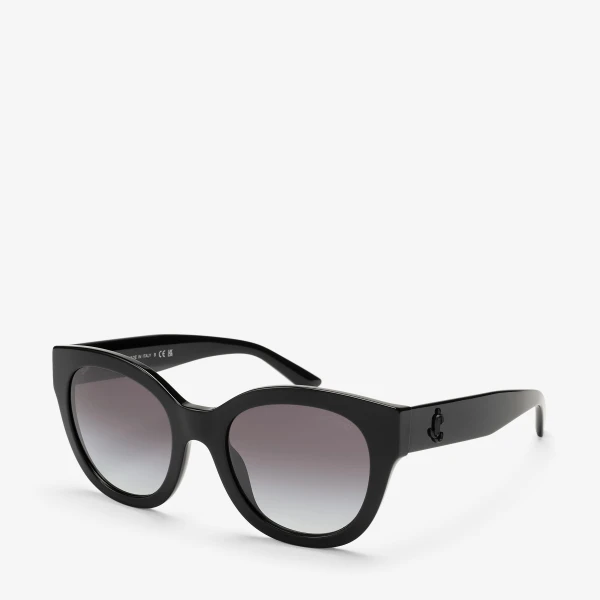 Black Jimmy Choo Kati Sunglasses, view 2 | Sunglasses