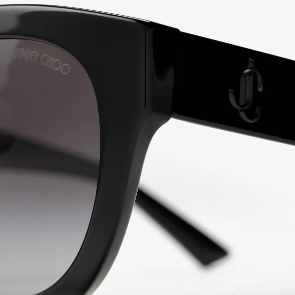 Black Jimmy Choo Kati Sunglasses, view 3 | Sunglasses