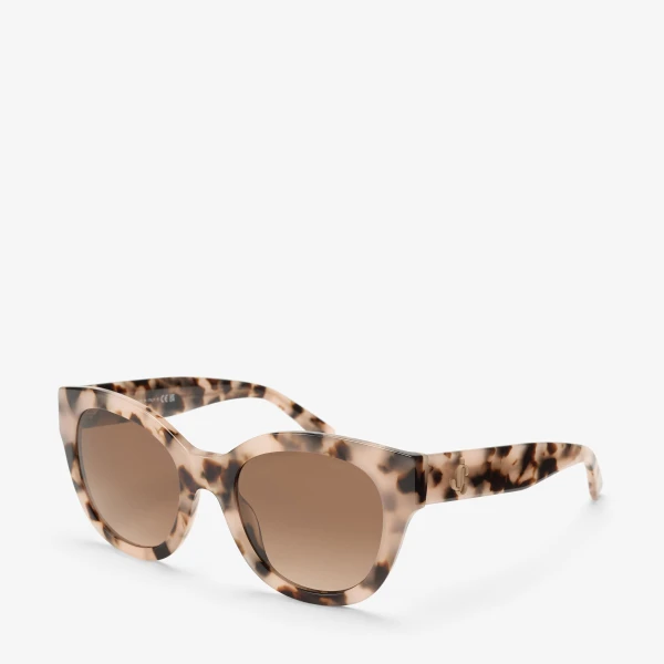 Pink Havana Jimmy Choo Kati Sunglasses, view 2 | Sunglasses