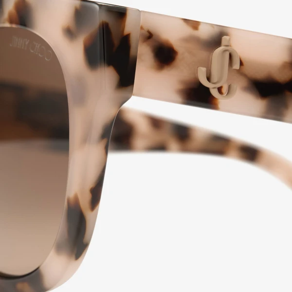 Pink Havana Jimmy Choo Kati Sunglasses, view 3 | Sunglasses