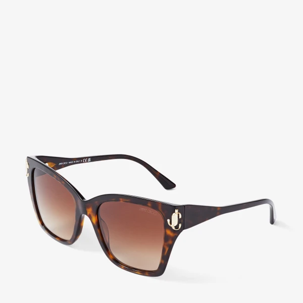 Gradient Brown Jimmy Choo Kira Sunglasses, view 2 | Sunglasses