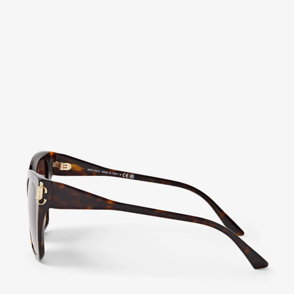 Gradient Brown Jimmy Choo Kira Sunglasses, view 3 | Sunglasses