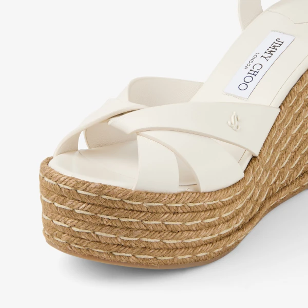 Latte Jimmy Choo Korra 100 Wedges, view 4 | Sandals