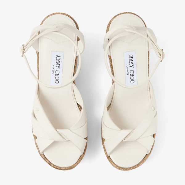 Latte Jimmy Choo Korra 100 Wedges, view 5 | Sandals