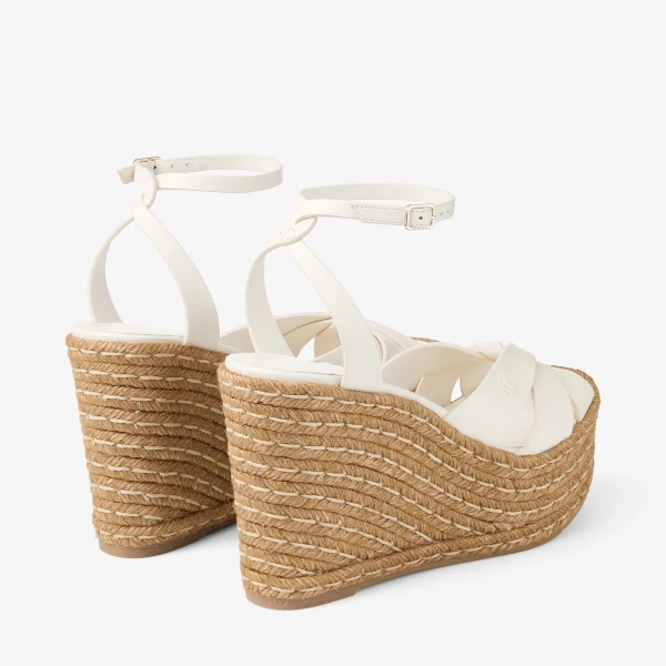 Latte Jimmy Choo Korra 100 Wedges, view 6 | Sandals