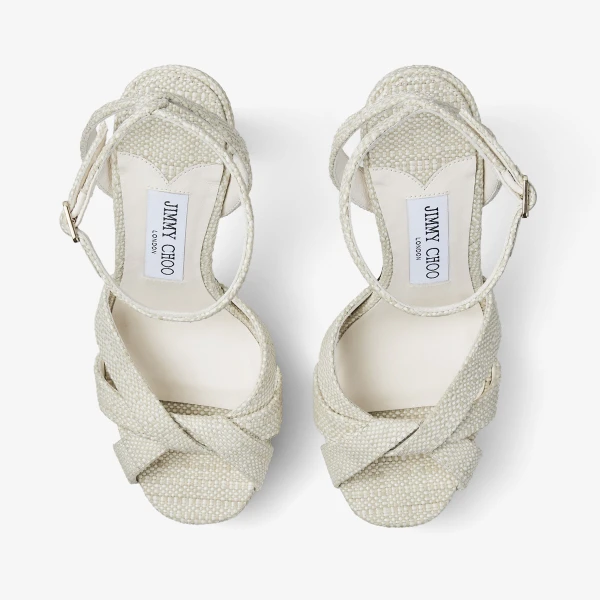 Natural Jimmy Choo Kove 120 Platform Sandals, view 5 | Sandals