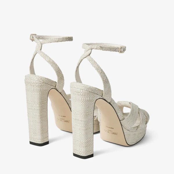 Natural Jimmy Choo Kove 120 Platform Sandals, view 6 | Sandals