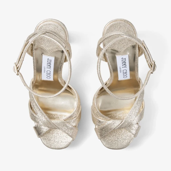 Platinum Jimmy Choo Kove 120 Platform Sandals, view 5 | Sandals