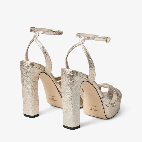 Platinum Jimmy Choo Kove 120 Platform Sandals, view 6 | Sandals