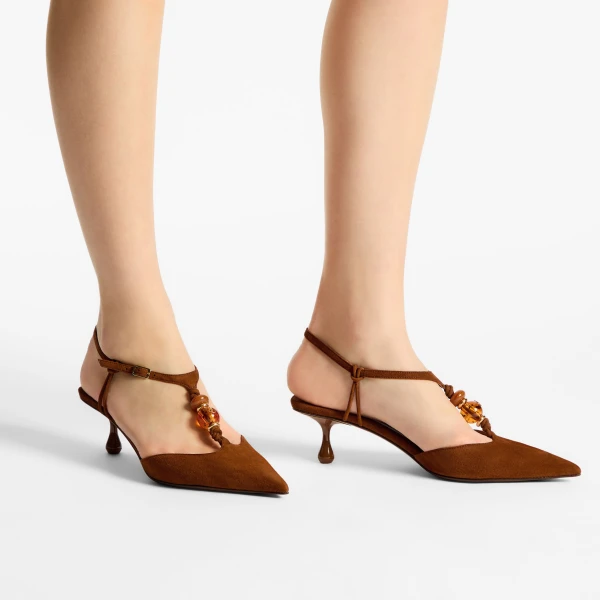 Tan Mix Jimmy Choo Lauri 50 Slingbacks, view 2 | Heels