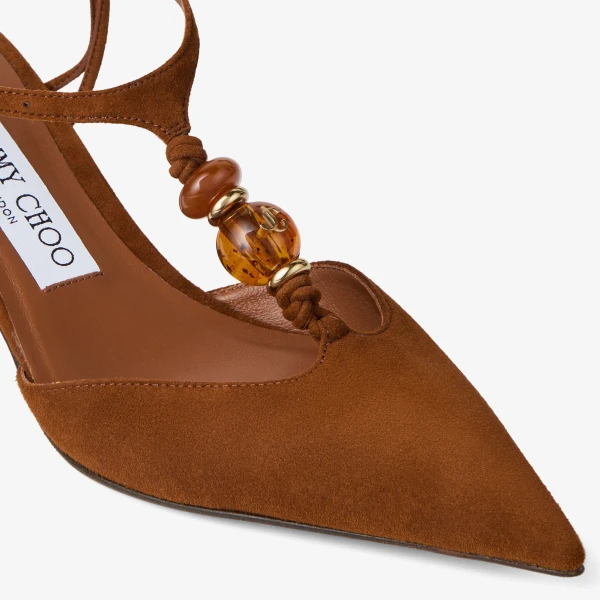 Tan Mix Jimmy Choo Lauri 50 Slingbacks, view 4 | Heels