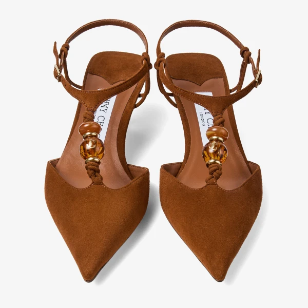 Tan Mix Jimmy Choo Lauri 50 Slingbacks, view 5 | Heels