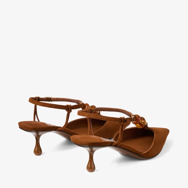 Tan Mix Jimmy Choo Lauri 50 Slingbacks, view 6 | Heels