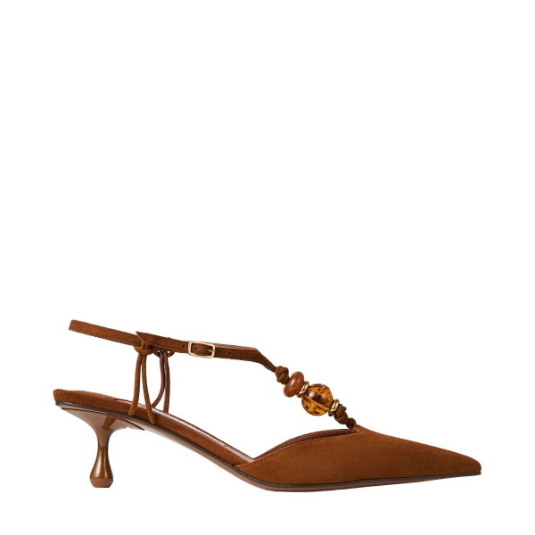 Beige Jimmy Choo Lauri 50 Slingbacks | Heels