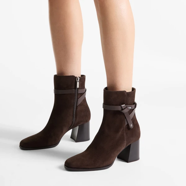 Chocolate Jimmy Choo Lawton Ankle Boot 65, view 2 | Boots